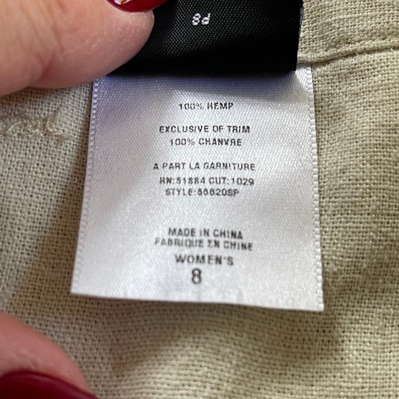 Patagonia Womens Beige Cropped 100% Hemp Wide Leg Pants Size 8 GUC READ - Picture 9 of 10